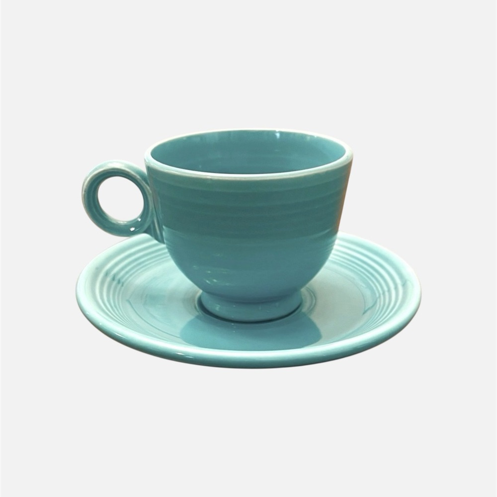 ⬇️ REDUCED! Vintage Fiesta Teacup and Saucer Set in Turquoise